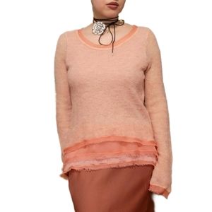 Anthropologie Knitted & Knotted Pink Sweater